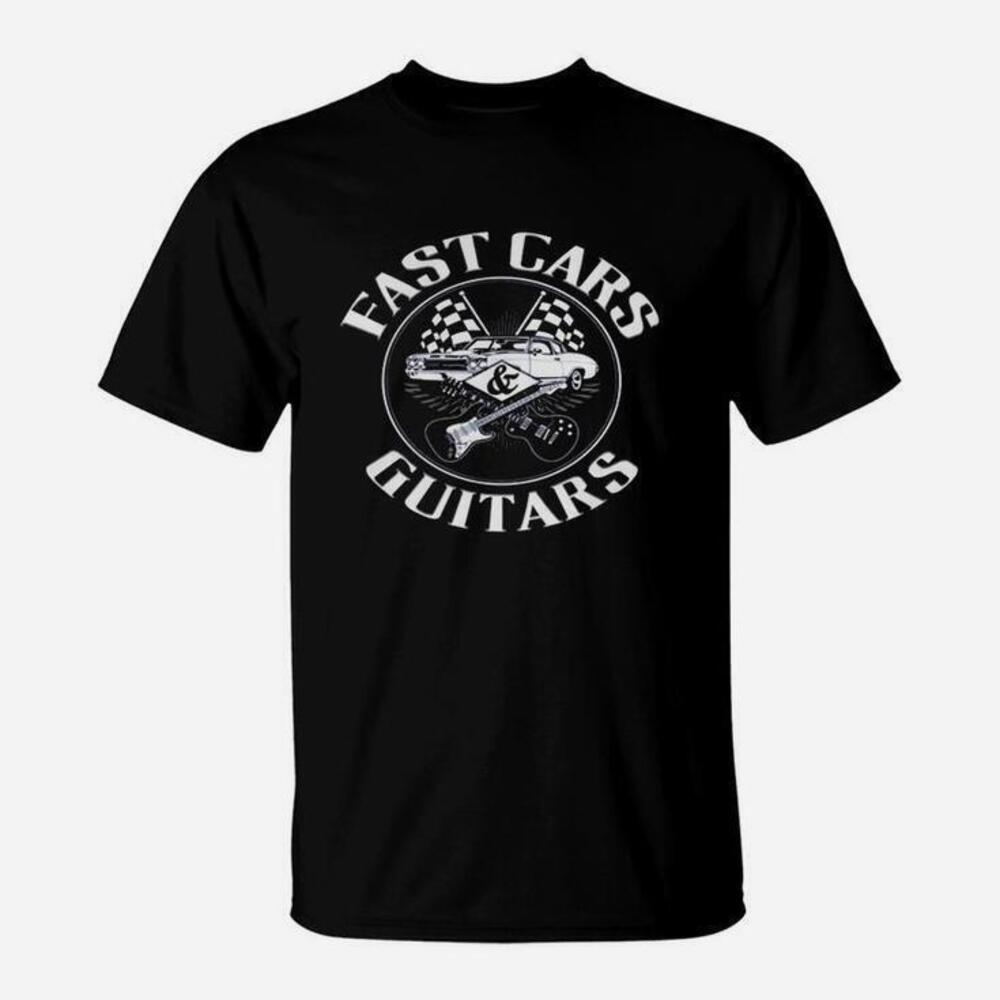 Fast Cars And Guitars - Guitar Music T-Shirt